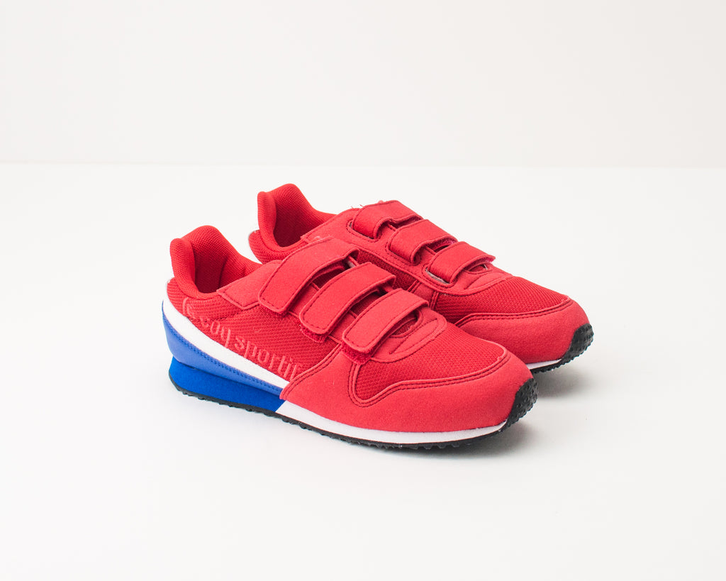 LE COQ SPORTIF KID S TRAINERS 1910116 ALPHA II PS SPORT PURE RED COBALT