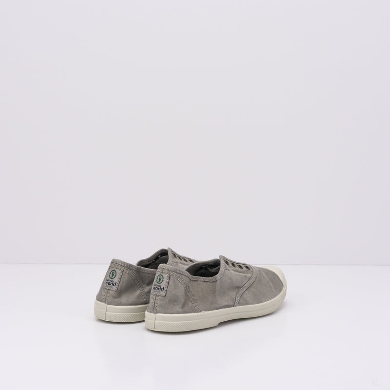 ZAPATILLA - NATURAL WORLD - OLD CONDOR GRIS CLARO MUJER