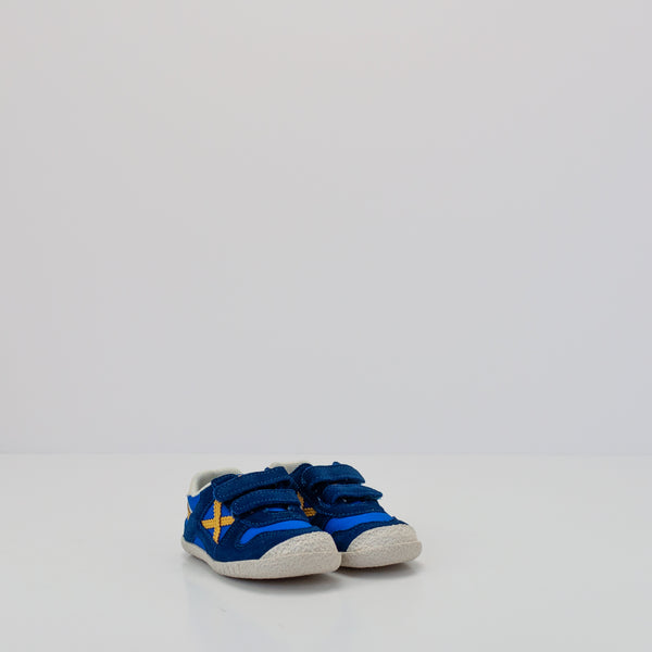 ZAPATILLA - MUNICH -  BABY GOAL 1596 AZUL DE 19 A 23