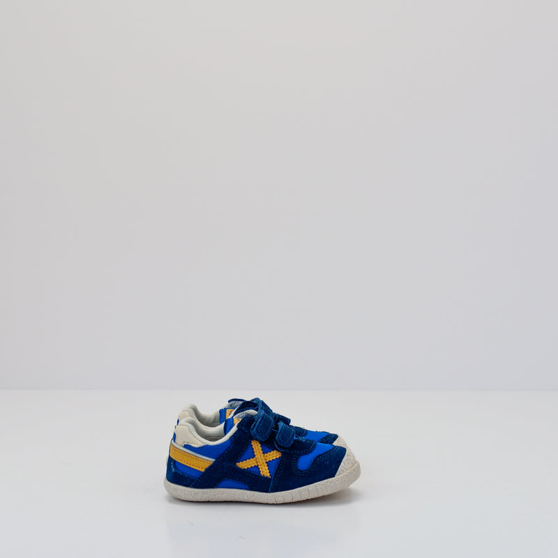 ZAPATILLA - MUNICH -  BABY GOAL 1596 AZUL DE 19 A 23