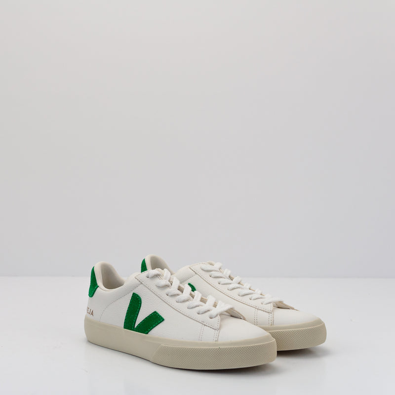 ZAPATILLA - VEJA - CAMPO CHROMEFREE LEATHER EXTRA WHITE EMERAUDE CP0503690