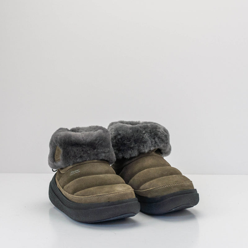 ZAPATILLA - FLOWER MOUNTAIN - FAMI MID WOMAN SUEDE SHEARLING MILITARY