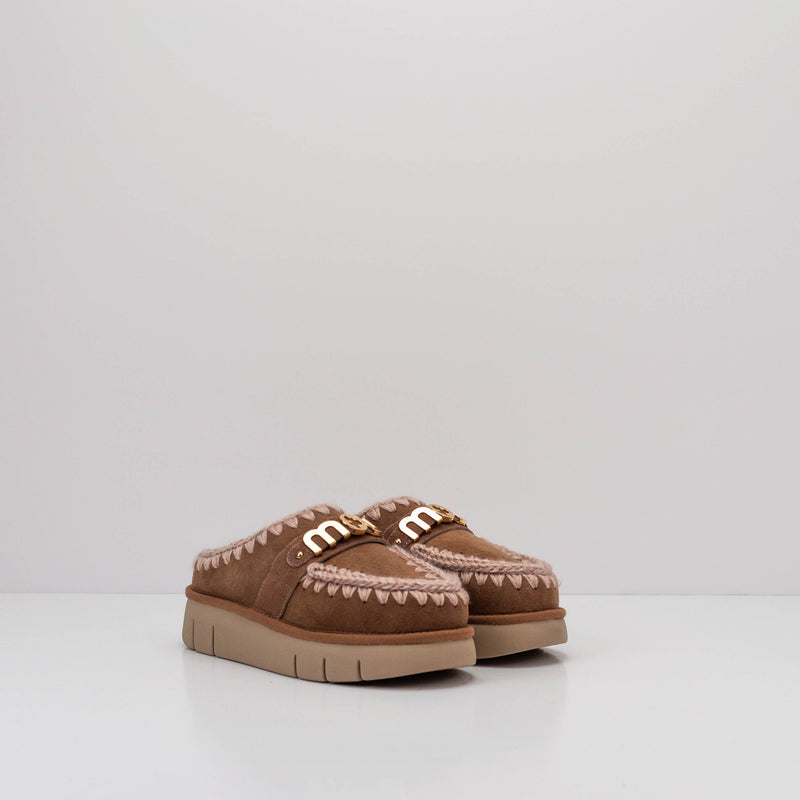 MOU - CLOG - BOUNCE CLOG METAL LOGO PINK BROWN