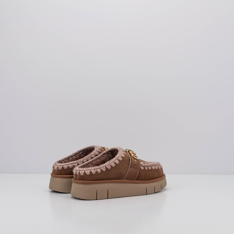 MOU - CLOG - BOUNCE CLOG METAL LOGO PINK BROWN