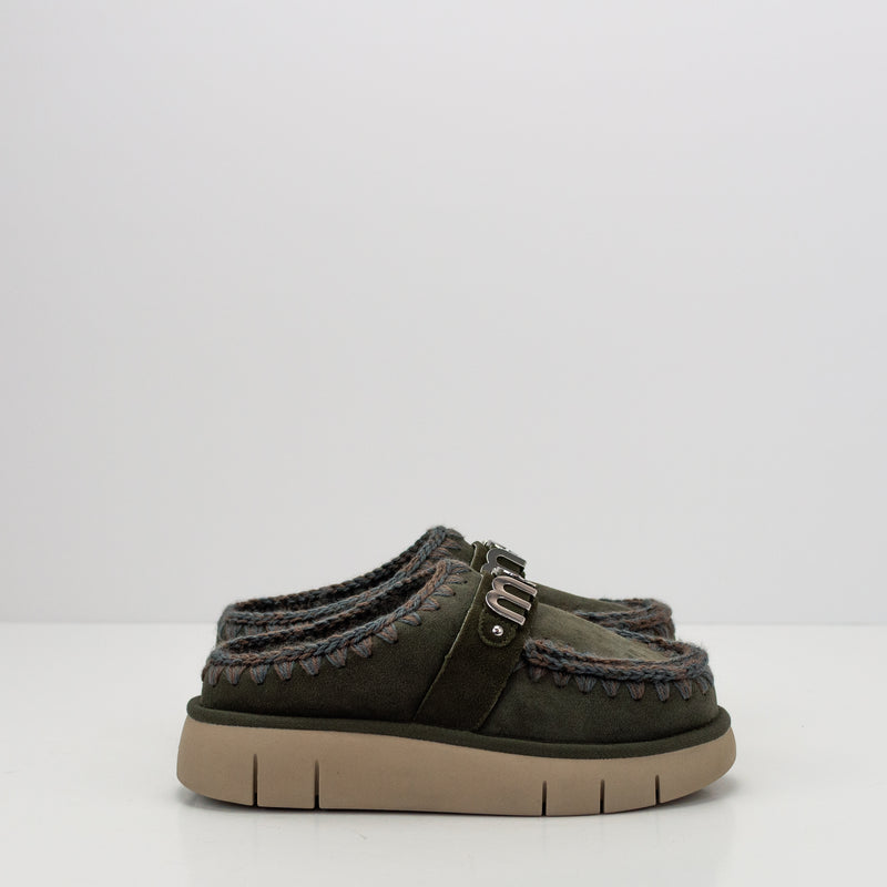 ZUECO - MOU - BOUNCE CLOG METAL LOGO BLACK OLIVE