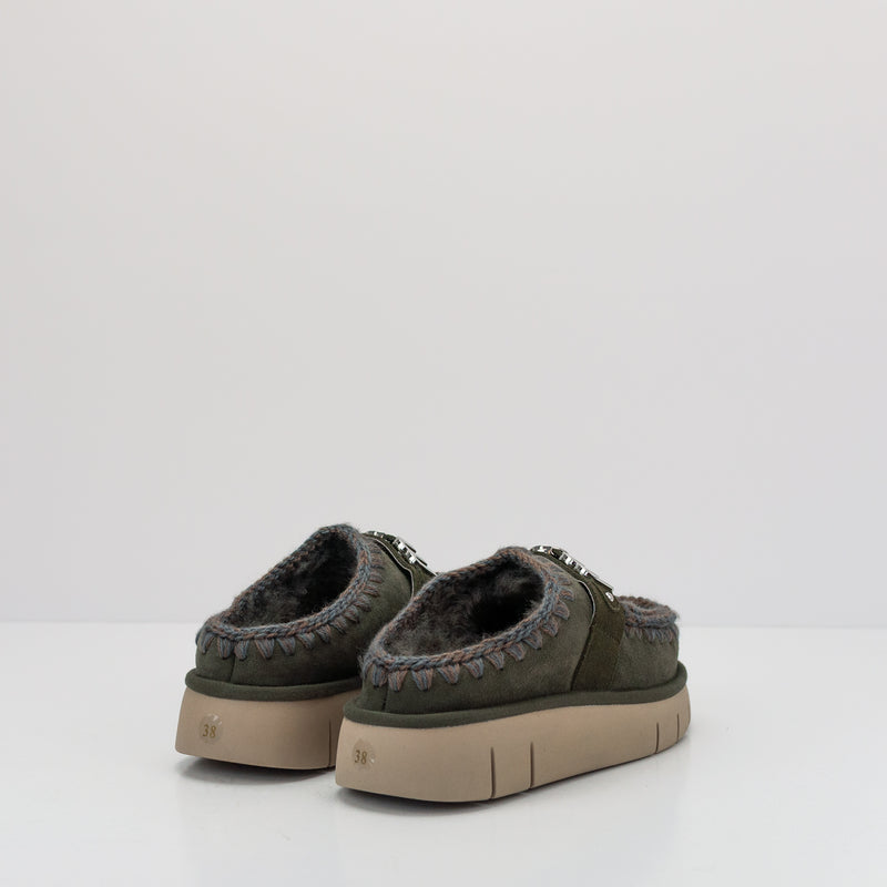 ZUECO - MOU - BOUNCE CLOG METAL LOGO BLACK OLIVE