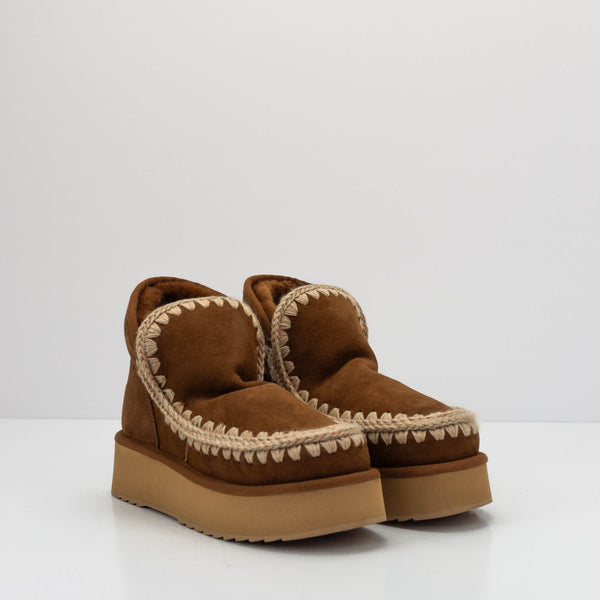 BOTA - MOU - MINI ESKIMO PLATFORM BOOT COGNAC