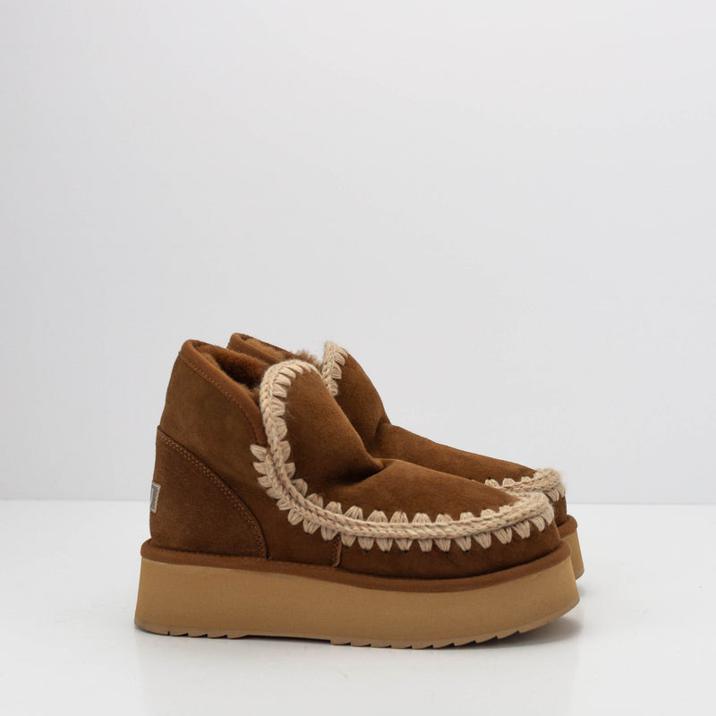 BOTA - MOU - MINI ESKIMO PLATFORM BOOT COGNAC