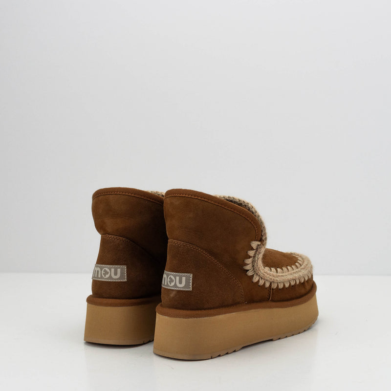 BOTA - MOU - MINI ESKIMO PLATFORM BOOT COGNAC