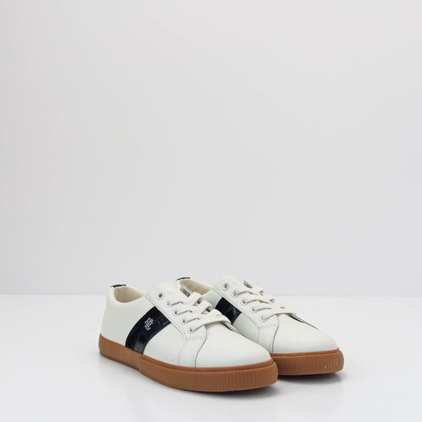 ZAPATILLA - POLO RALPH LAUREN - JANSON II SNEAKERS LOW TOP LACE SNOW WHITE BLACK