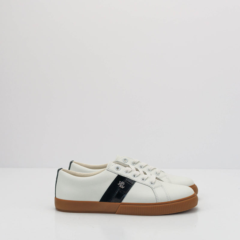 ZAPATILLA - POLO RALPH LAUREN - JANSON II SNEAKERS LOW TOP LACE SNOW WHITE BLACK