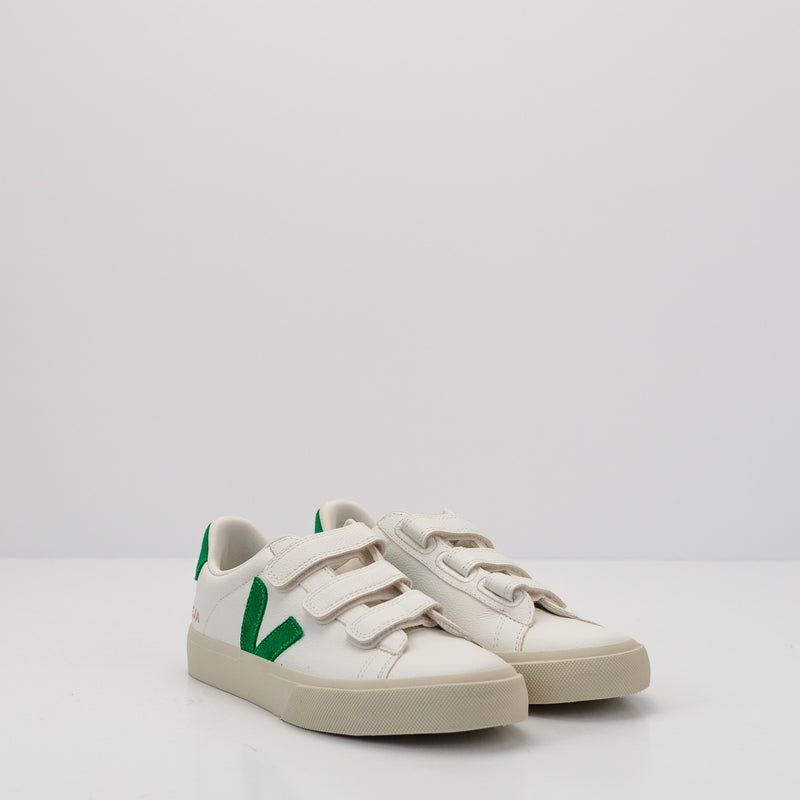 VEJA - SNEAKER - RECIFE LEATHER WHITE EMERAUDE RC0503697A