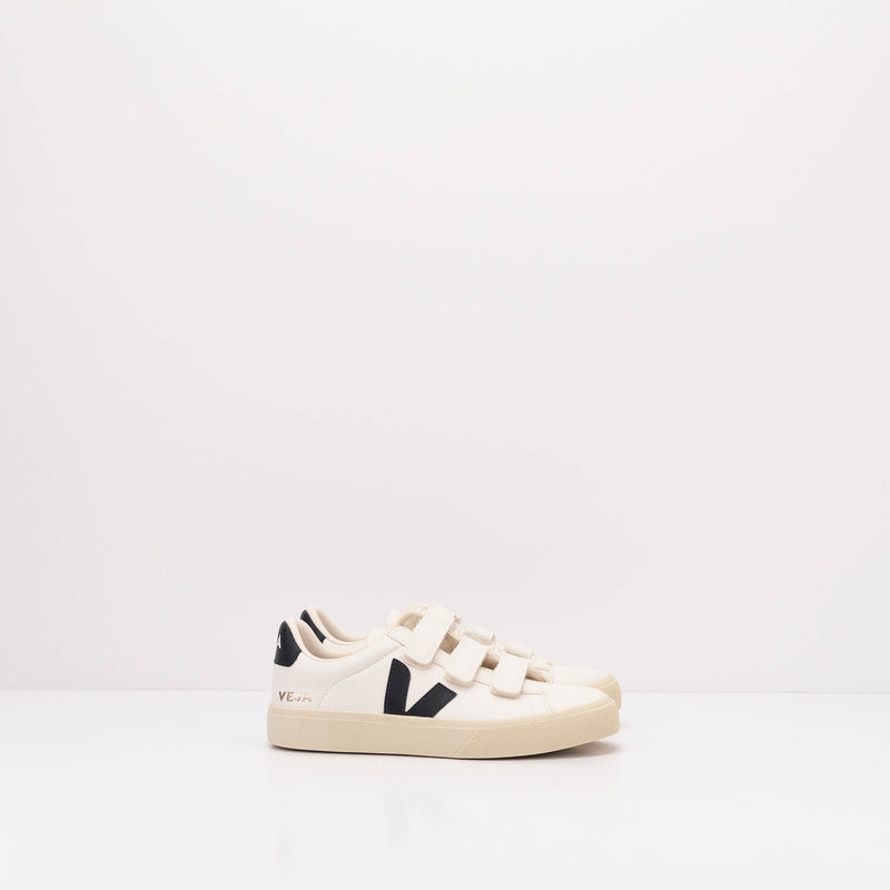 VEJA - SNEAKER - RECIFE LOGO CHROMEFREE LEATHER EXTRA WHITE BLACK RC052790