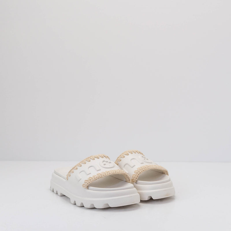 MOU - SANDAL - EVA ONE PIECE SLIDE WHITE