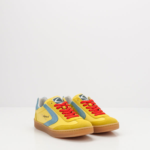 ZAPATILLA - VALSPORT - OLIMPIA LEATHER SUEDE GIALLO AZZURRO