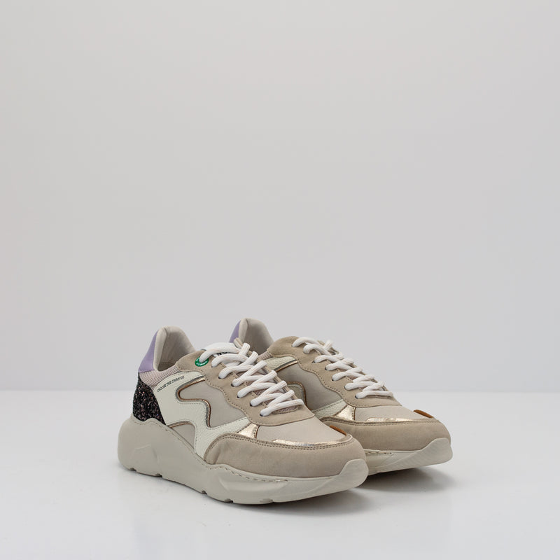 WOMSH - SNEAKER - WAVE 2 BEIGE GLITTER MOKA