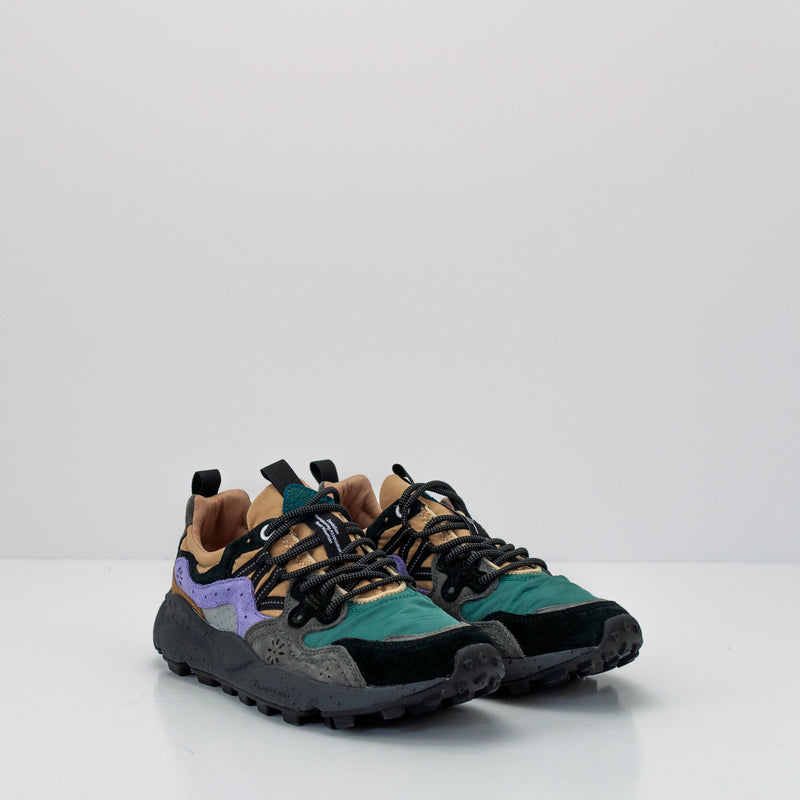 FLOWER MOUNTAIN - SNEAKER - YAMANO 3 UNI SUEDE NYLON DARK GREY GREEN